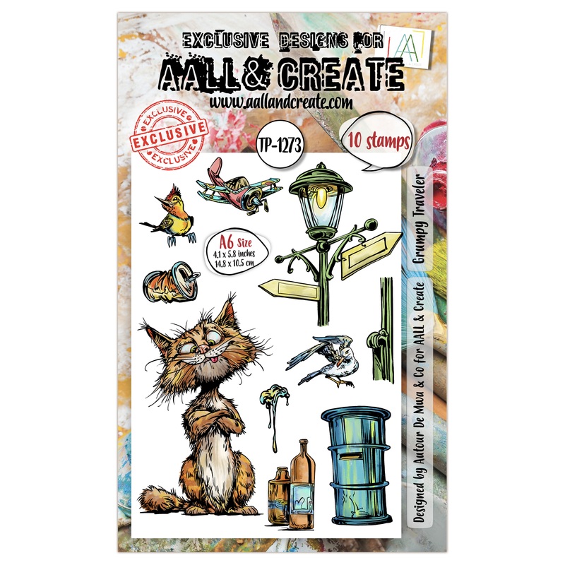 #1273 – A6 Stamp Set – Grumpy Traveler