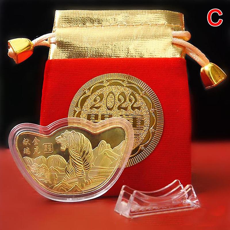 2022 China New Year Zodiac Tiger Commemorative Coin Collectibles Souvenir Gift