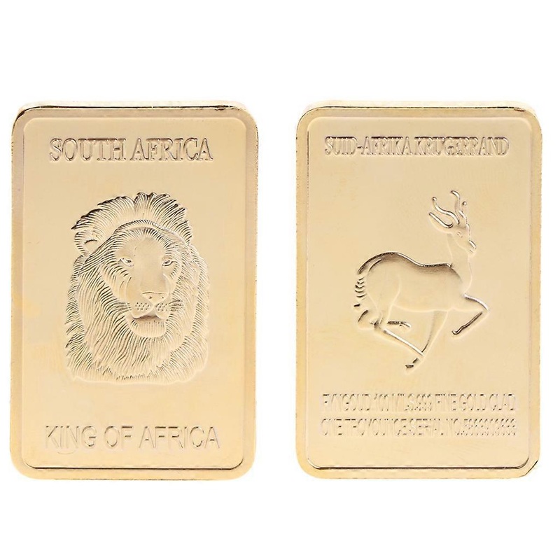African Lion Coin  Animal Commemorative Coins Square Commemorative Block Collectible Commemorative Coins  Gold