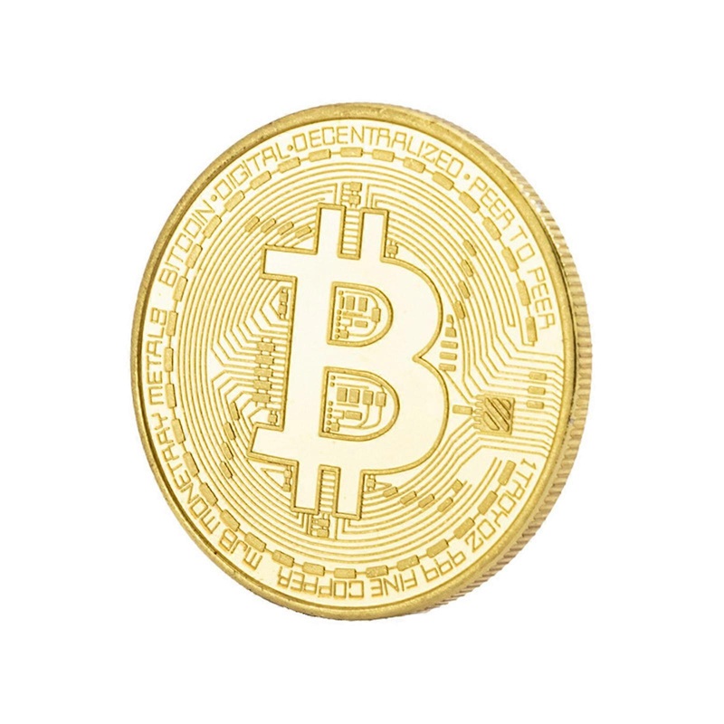 Bitcoin Coins Commemorative Coins Collect BTC Bitcoin Arts Gifts Home Decoration Iron Alloy Material Commemorative Coins  Gold