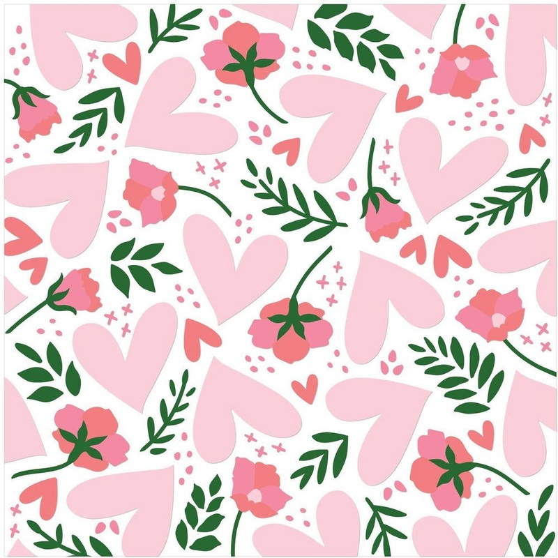 Hearts In Bloom – Set of 4 – 6×6 Layering Background Stencils