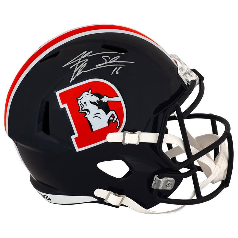 Jake Plummer Signed Broncos Color Rush Riddell F/S Rep Helmet w/Snake – (SS COA)