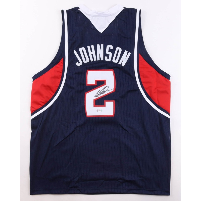 Joe Johnson Signed Atlanta Hawks Jersey (PSA COA) 7xNBA All Star Shooting Guard