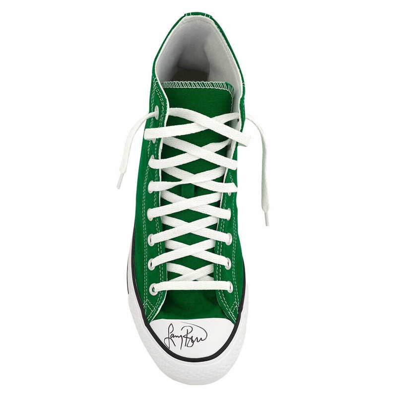 Larry Bird Signed Converse Chuck Taylor All Star Hi B Grade Green Men’s Baske…