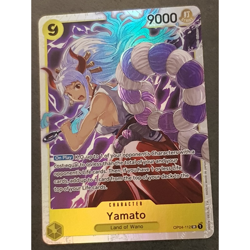 One Piece Card Game OP-04 Kingdoms of Intrigue Yamato #OP04-112 SR Foil Trading Card