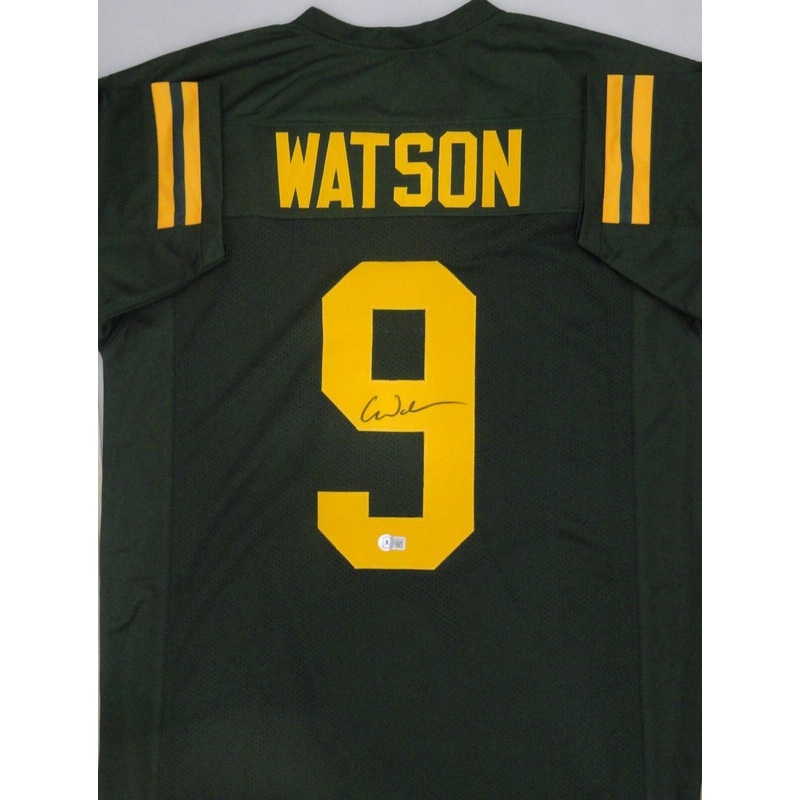 Packers CHRISTIAN WATSON Signed 1950’s Throwback Custom Replica Jersey AUTO BAS