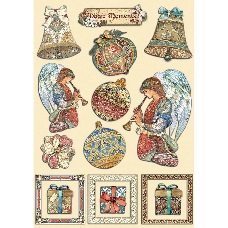 S25  Wooden Shapes A5 Christmas Greetings