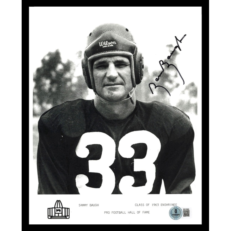 Sammy Baugh Autographed 8×10 Photo Washington Redskins Beckett BAS QR #BS12980