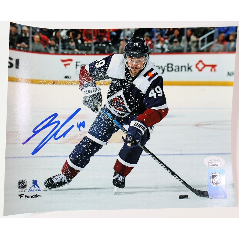 Samuel Girard Autographed Action 8×10 Photo Navy Uniform JSA COA