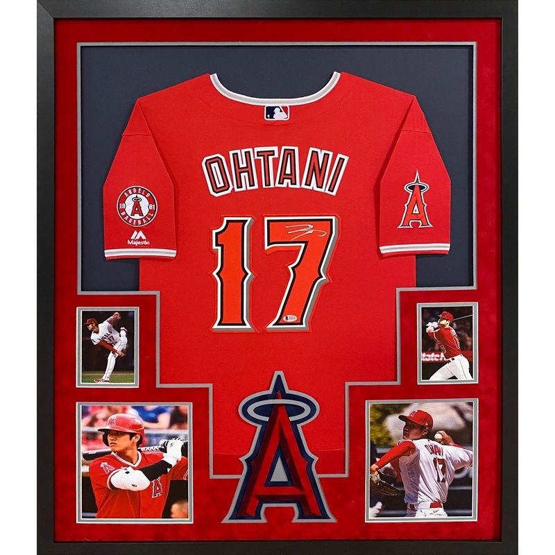 Shohei Ohtani Autographed Signed Framed Los Angeles Angels Jersey PSA/DNA