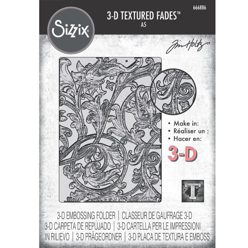 Sizzix 3D Texture Fades by Tim Holtz A5 Embossing Folder – Entangled Large