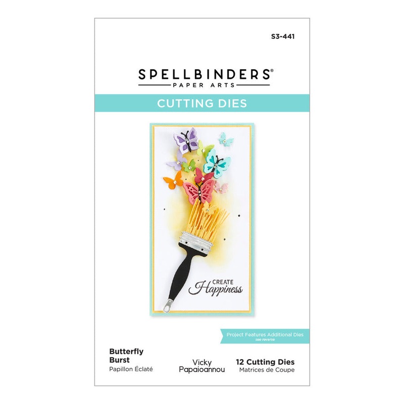 Spellbinders Butterfly Burst Etched Dies from the Paint Your World Collection