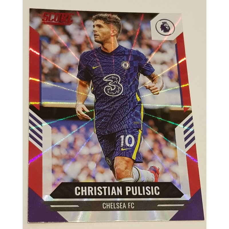 2021-22 Panini Score Premier League Christian Pulisic #18 Red Laser Parallel Trading Card