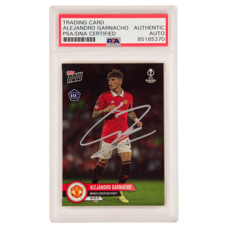 Alejandro Garnacho Signed 2022-23 Topps Now Debut Rookie Card – PSA Authentic