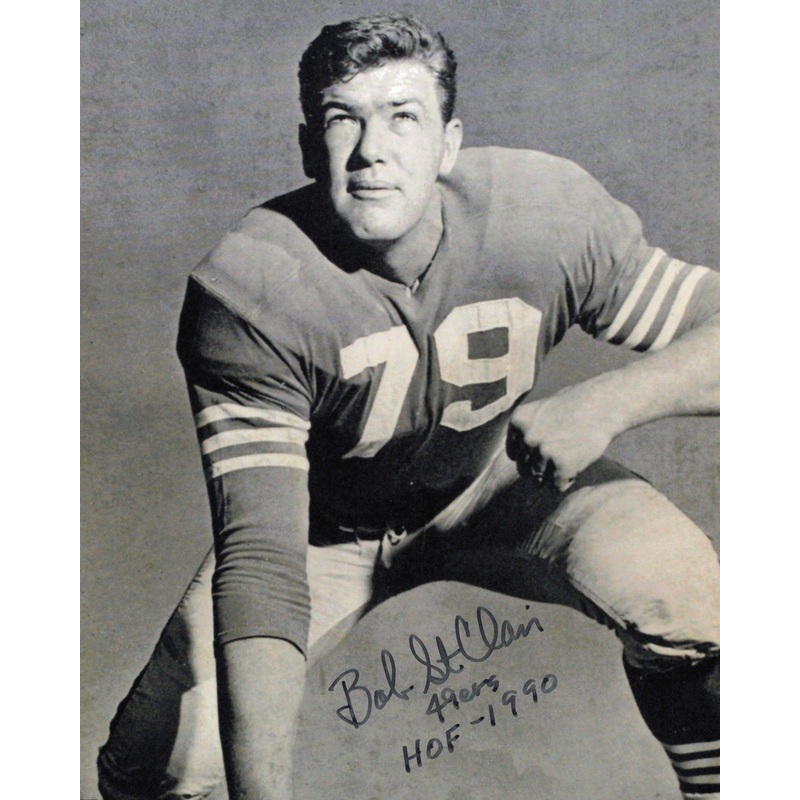 Bob St. Clair Autographed Signed 8×10 Photo San Francisco 49ers SKU #245902