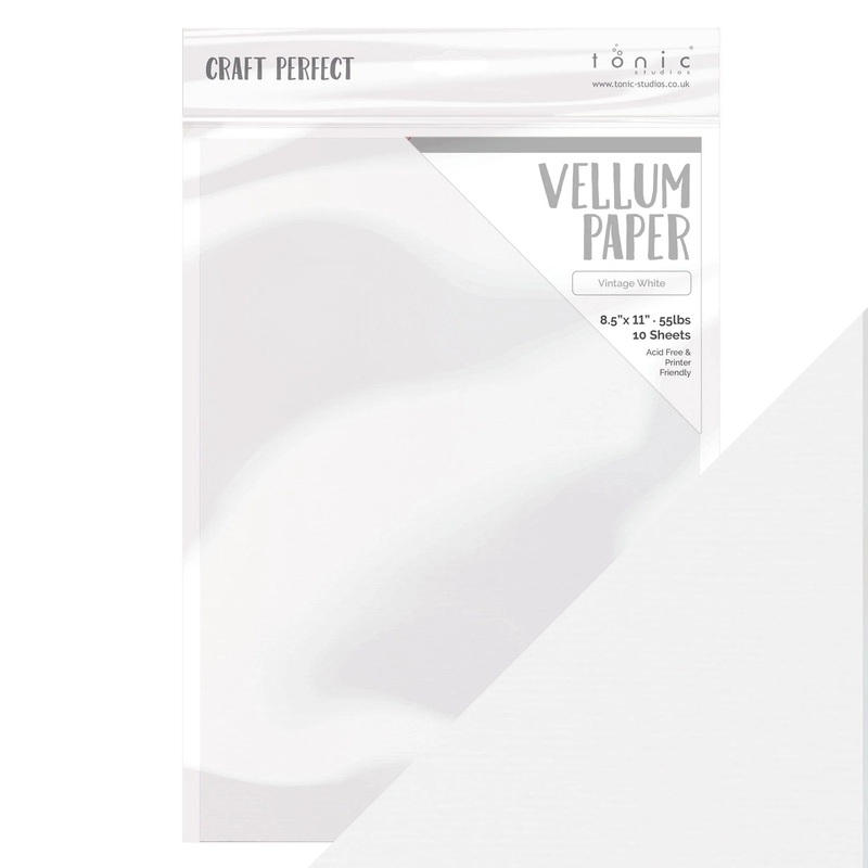 Craft Perfect Vellum Paper – 8.5×11 5/pkg – Vintage White