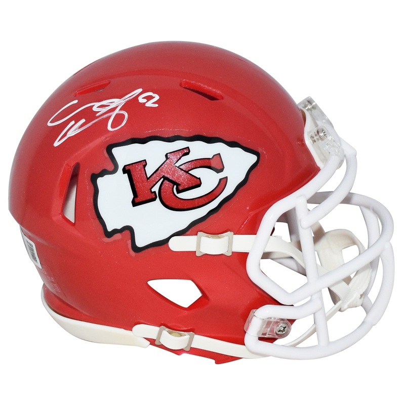 CREED HUMPHREY AUTOGRAPHED KANSAS CITY CHIEFS SPEED MINI HELMET BECKETT