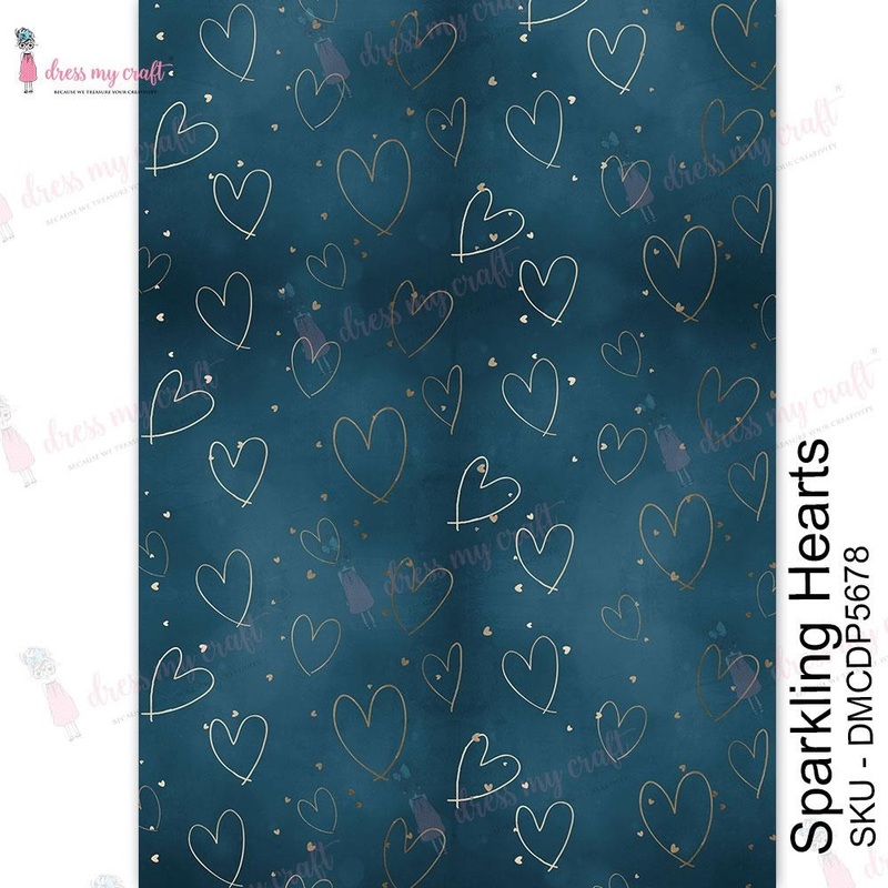 Dress My Craft Transfer Me Sheet A4 Sparkling Hearts