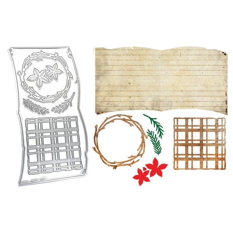 Elizabeth Craft Designs Golden Season – Die Book of Christmas Square