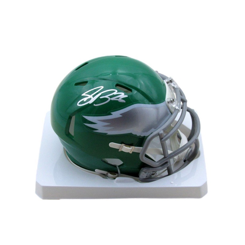 Saquon Barkley Signed/Autographed Kelly Green Eagles Mini Helmet PSA/DNA 195211