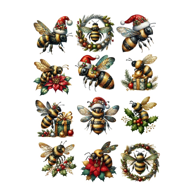Simply Stated – Christmas Bees Ephemera Pack