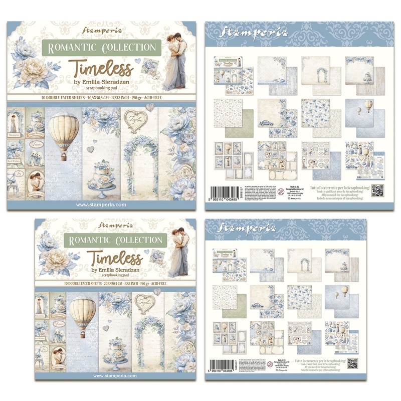 Stamperia Timeless 8×8 & 12×12 Paper Pack Bundle