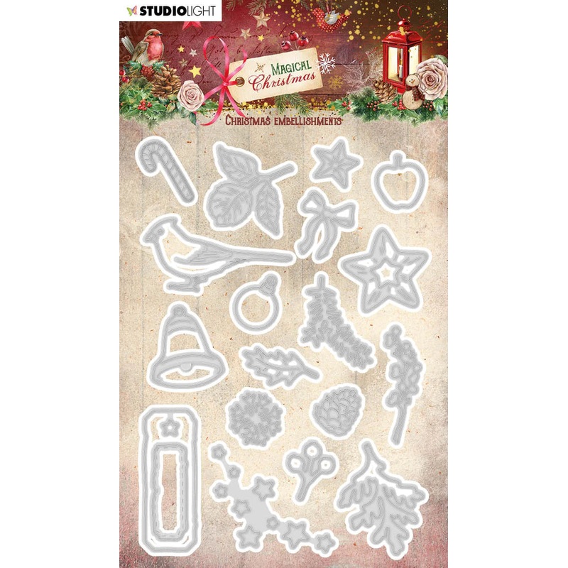 Studio Light Cutting Die Christmas Embellishments Magical Christmas 95x138x1mm 19 PC nr.692