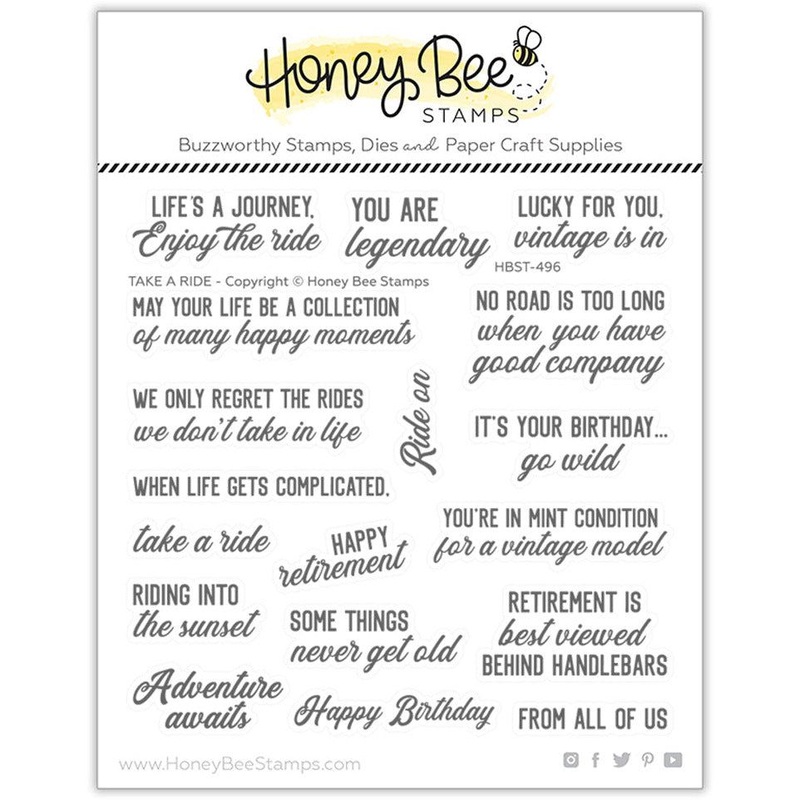 Take A Ride – 6×6 Stamp Set – Retiring