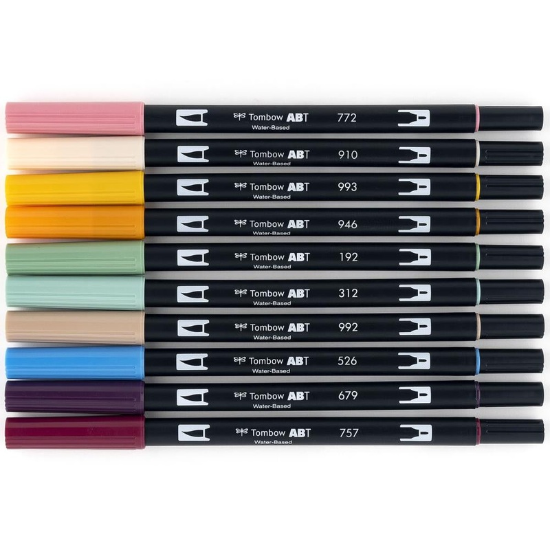 Tombow Dual Brush Pens 10/Pkg Cottage