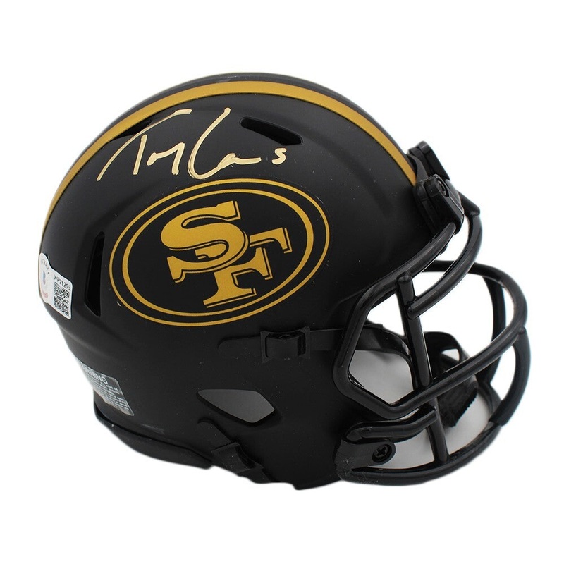 Trey Lance Signed San Francisco 49ers Speed Eclipse NFL Mini Helmet
