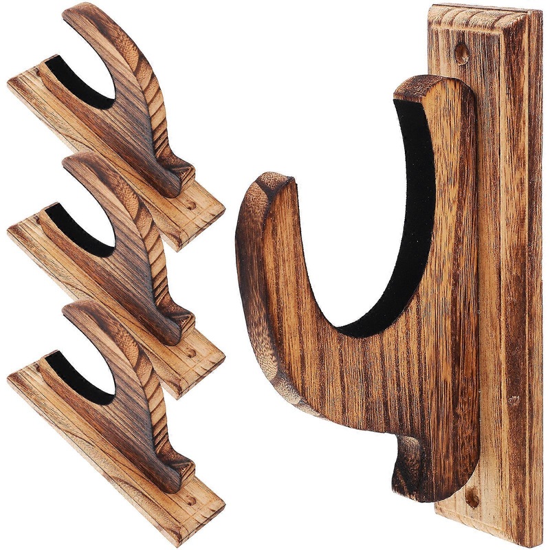 4Pcs Wall Mount Sword Rack Wooden Sword Display Holder Sword Storage Rack Reusable Sword Holder