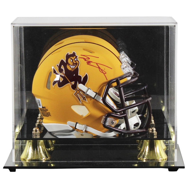 Arizona State Sam Leavitt Signed Sparky Speed Mini Helmet W/ Case BAS Witnessed