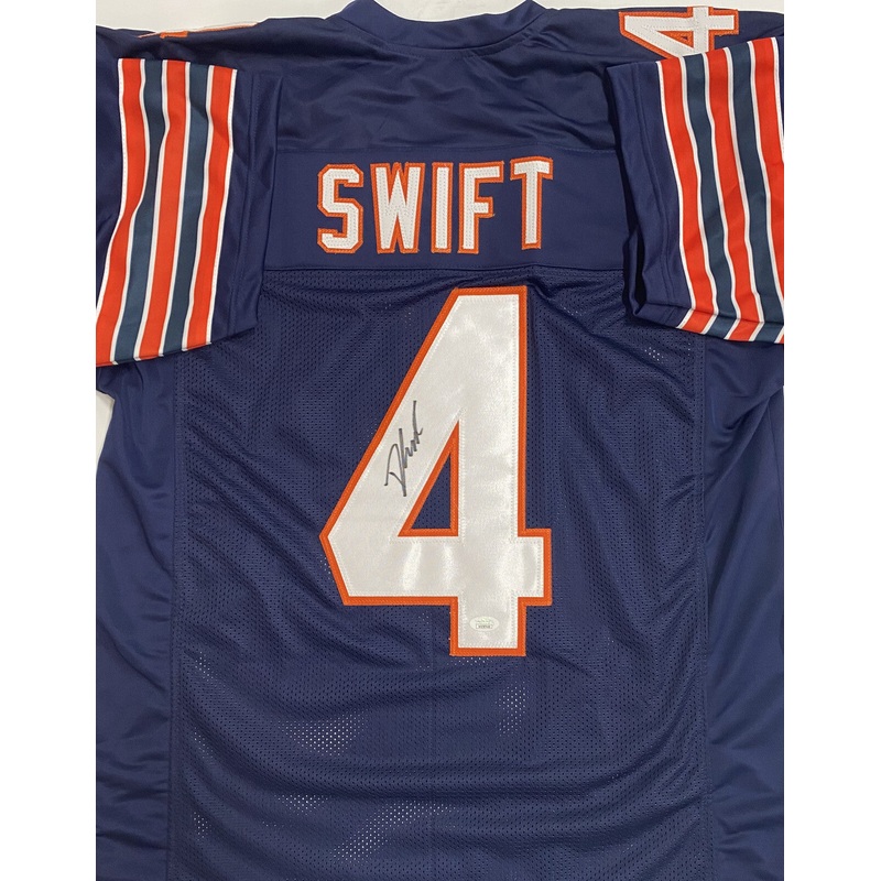 Bears Running Back D’ANDRE SWIFT Signed Custom Replica Blue Jersey – JSA