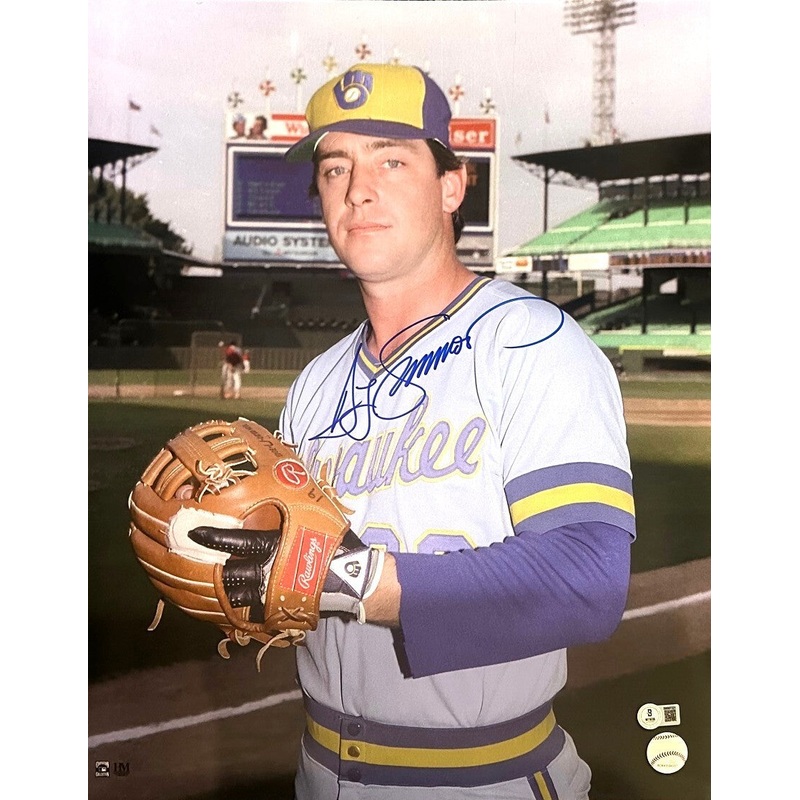 Brewers Hall of Famer TED SIMMONS Signed 16×20 Photo #1 AUTO – BAS
