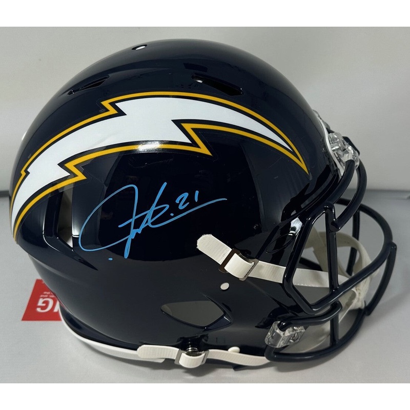 Chargers LADANIAN TOMLINSON Signed Full Size AUTHENTIC Speed BLUE Helmet AUTO