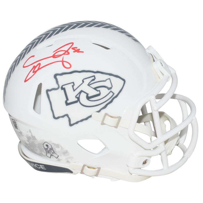 CREED HUMPHREY SIGNED KANSAS CITY CHIEFS SALUTE TO SERVICE MINI HELMET BECKETT