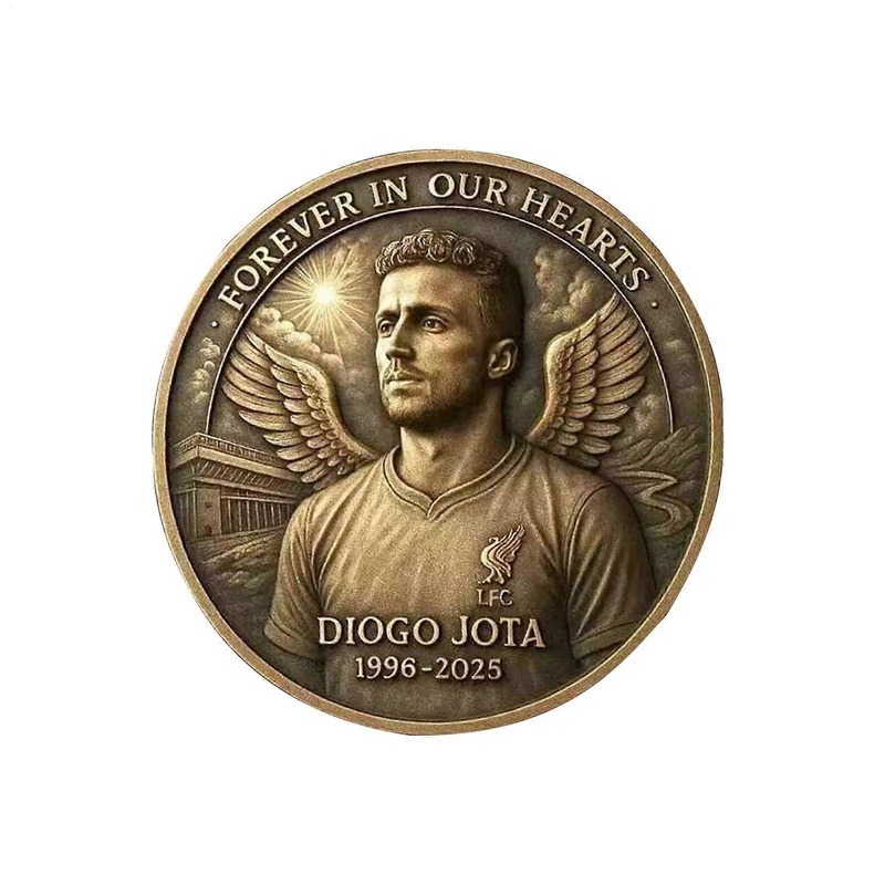Liverpool Diogo Jota Collectible Coin Sports Figure Pattern Coin Collectible