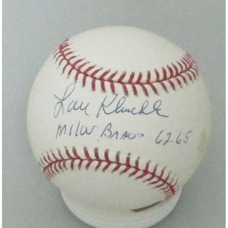 Milw Braves LOU KLIMCHOCK Signed Official MLB Baseball AUTO Milw Braves ’62-65