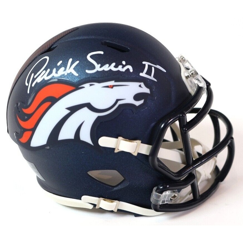 Patrick Surtain II Autographed Denver Broncos Navy 5280 Mini Helmet Beckett COA