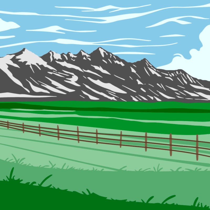 Range Scene – Set of 6 – 6×6 Layering Stencils