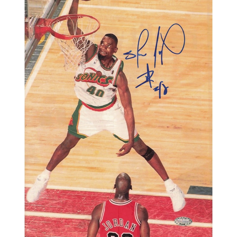 Shawn Kemp Autographed Signed 8×10 Photo Seattle Supersonics MCS Holo #87408