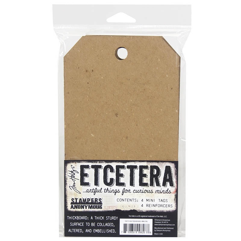 Stampers Anonymous Mini Tag Tim Holtz Etcetera Chipboard
