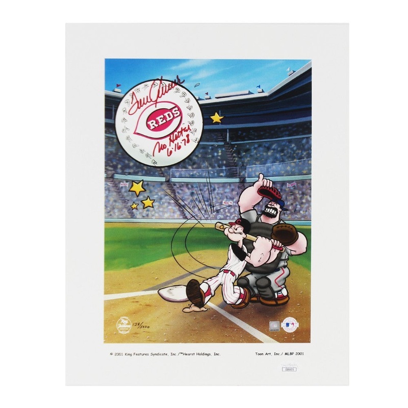 Tom Seaver Signed Cincinnati Reds Unframed 11×14 Popeye MLB Photo – No Hitter