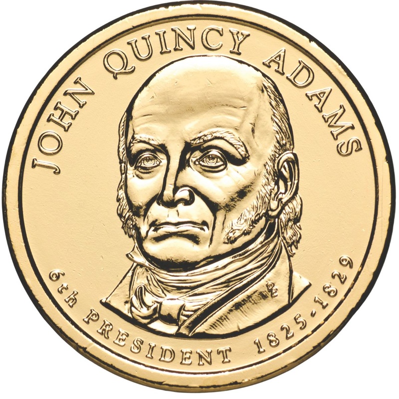 US Presidents 2008 $1 John Quincy Adams Gold-plated Coin