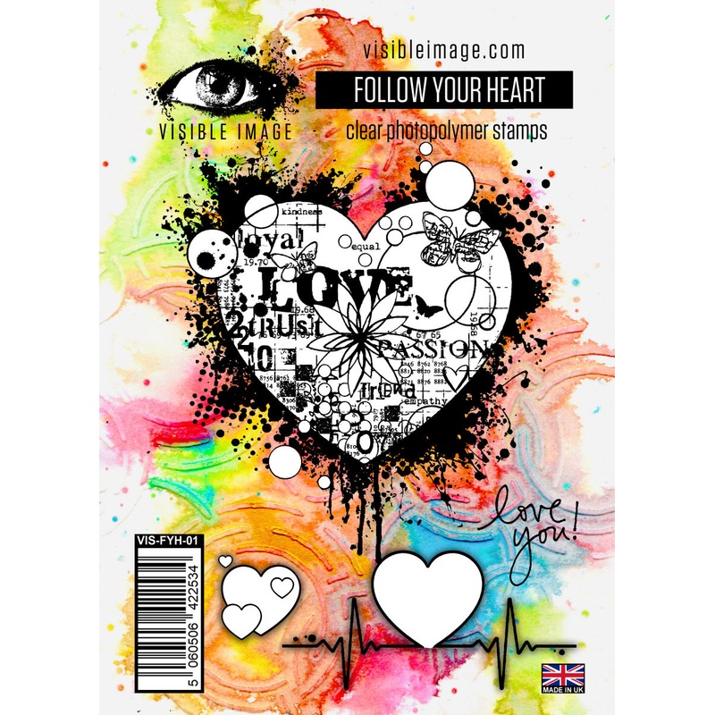 Visible Image Follow Your Heart Stamp Set