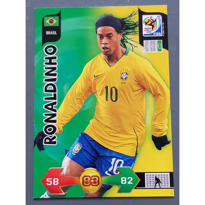 2010 Panini Adrenalyn FIFA World Cup South Africa Ronaldinho Trading Card