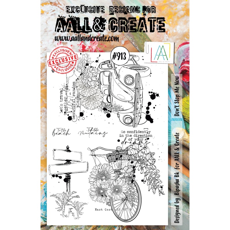 #913 – A5 Clear Stamp Set – Don’t Stop Me Now