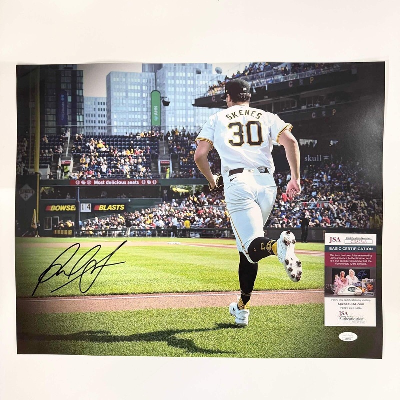 Autographed/Signed Paul Skenes Pittsburgh Pirates 16×20 Baseball Photo JSA COA
