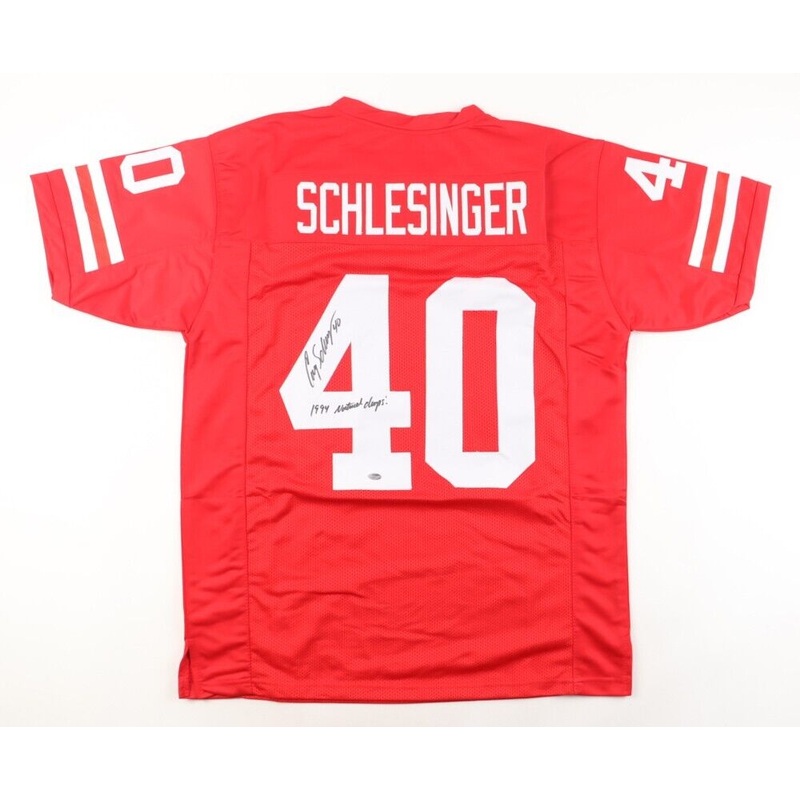 Cory Schlesinger Signed Nebraska Corn Huskers Jersey 1994 Ntl Champs! (Schwartz)
