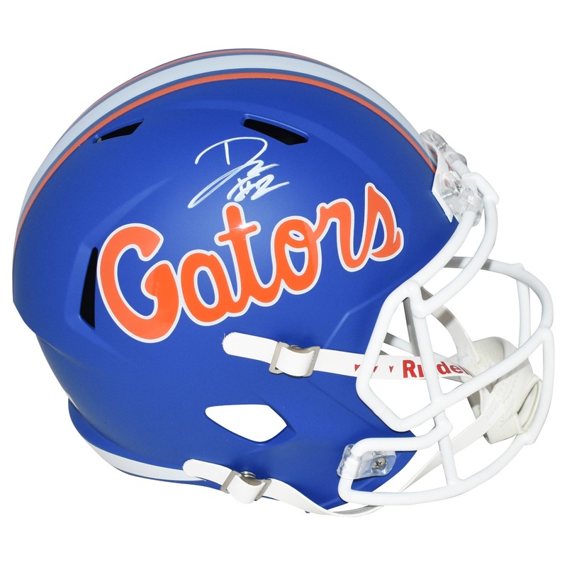 DJ LAGWAY AUTOGRAPHED FLORIDA GATORS BLUE FULL SIZE SPEED HELMET BECKETT